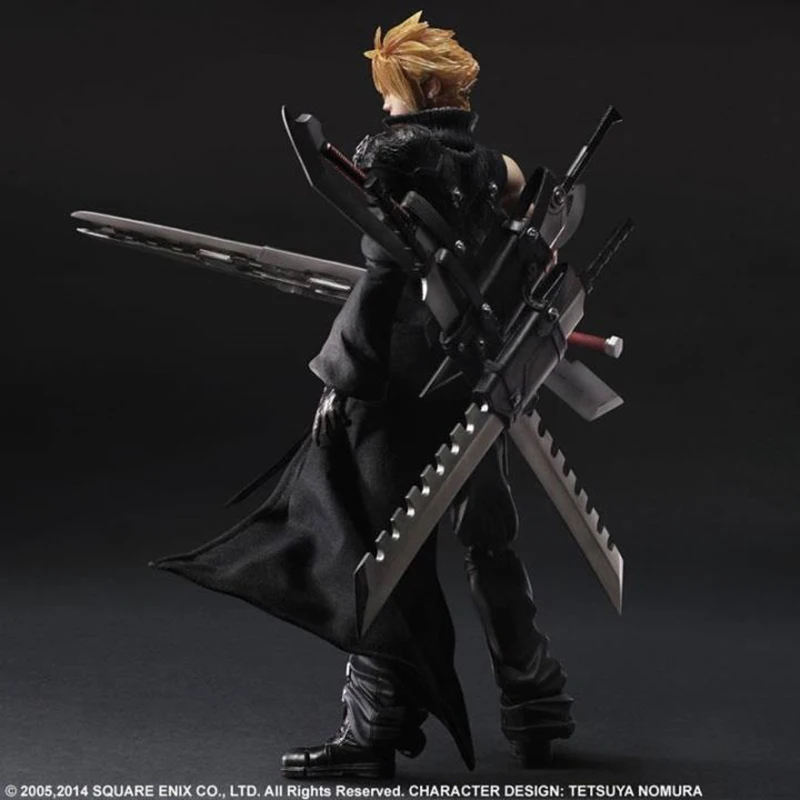 

28cm Play Arts Final Fantasy VII Cloud Strife PVC Action Figure Anime Cloud Strife Collection Model Toys Doll