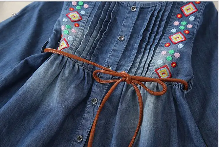 Детская одежда в европейском и американском стиле платье с вышивкой длинными