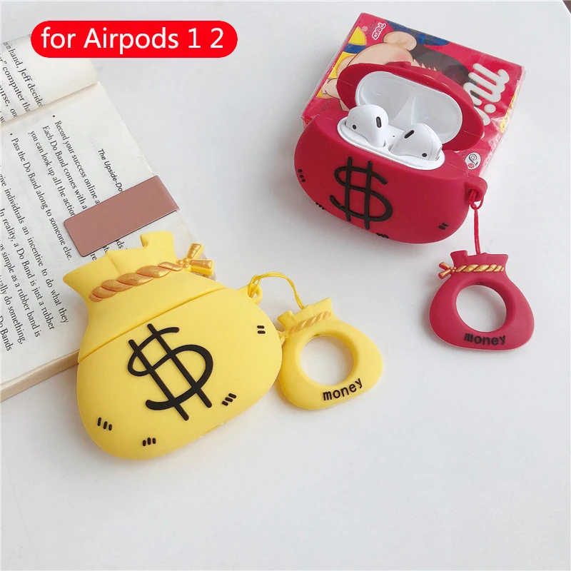 Для Apple Airpods чехол силиконовые милые аксессуары для мультяшных Airpods 2 Наушники коробка Беспроводная bluetooth-гарнитура защитный чехол