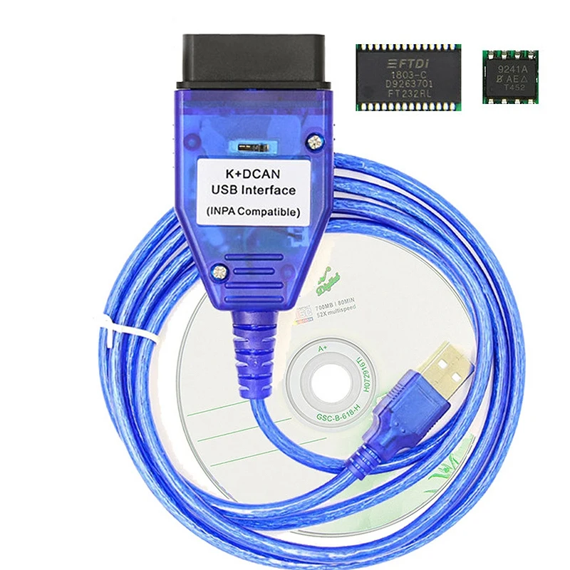 10 шт. + DCAN совместим с USB OBD2 интерфейс включен Функция поддерживает K-Line протоколов