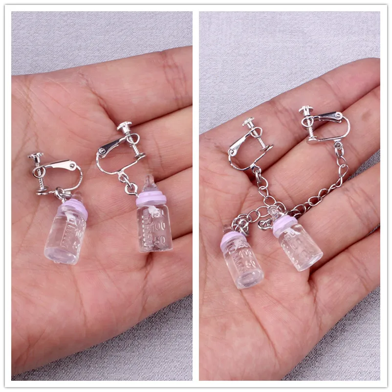 

Серьги-клипсы женские из смолы, без пирсинга, 2021