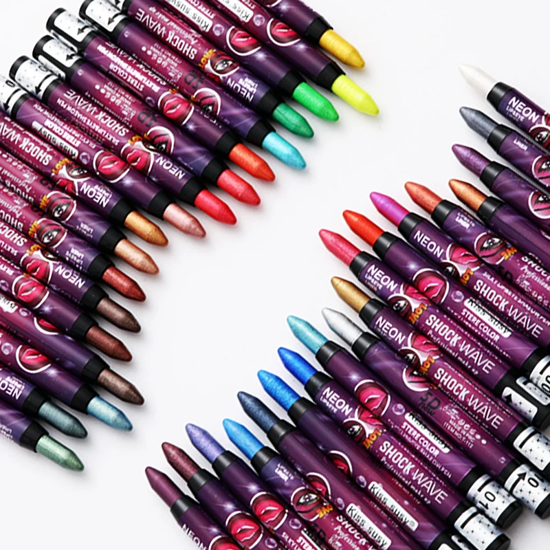

36Color/Set Eyeshadow Pen Lipstick 2-in-1 Makeup Set Professional Glitter Shimmer Waterproof Eyeshadow Makeup Set Cosmetics Kit
