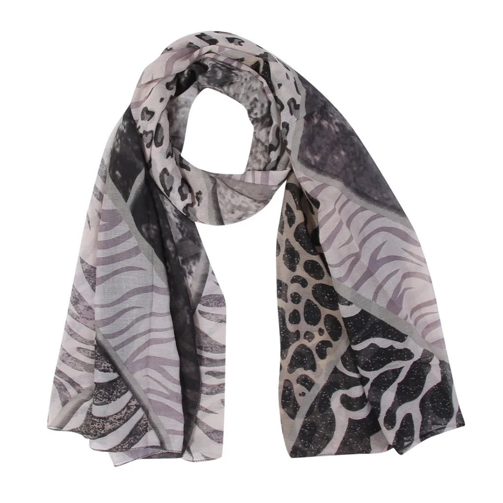2019 Новая женская шаль Парижская пряжа Весна Осень Леопардовый принт шарфы Шарф