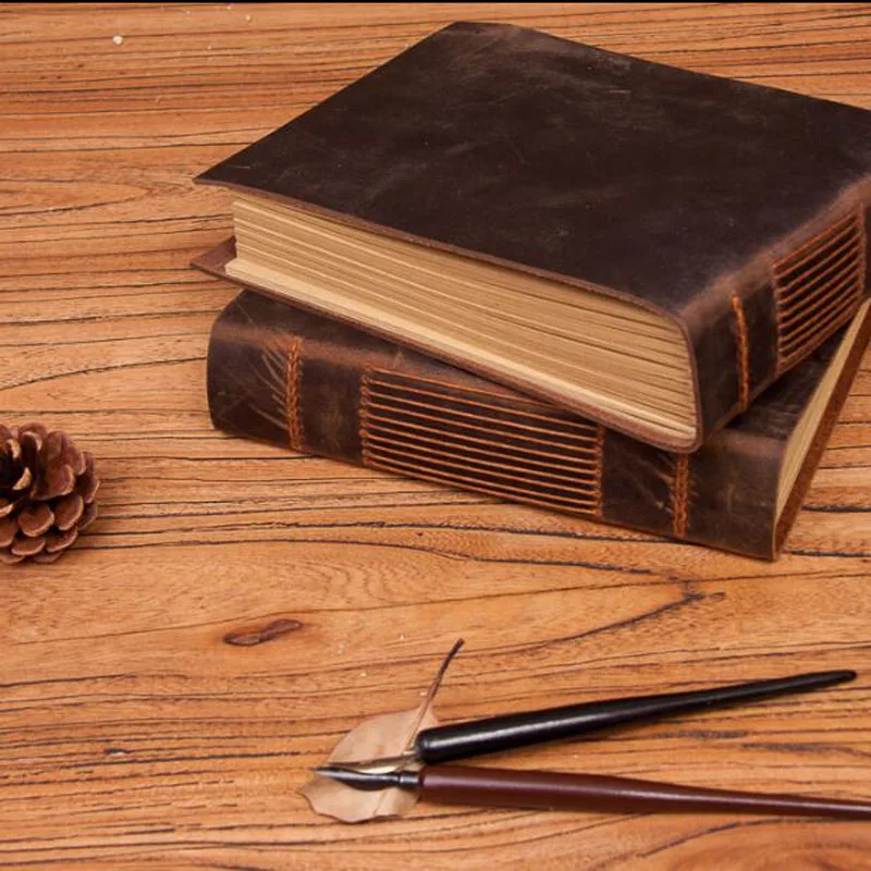 Альбом для скетчей из натуральной кожи 200 листов B6 100 г|Фотоальбомы| |