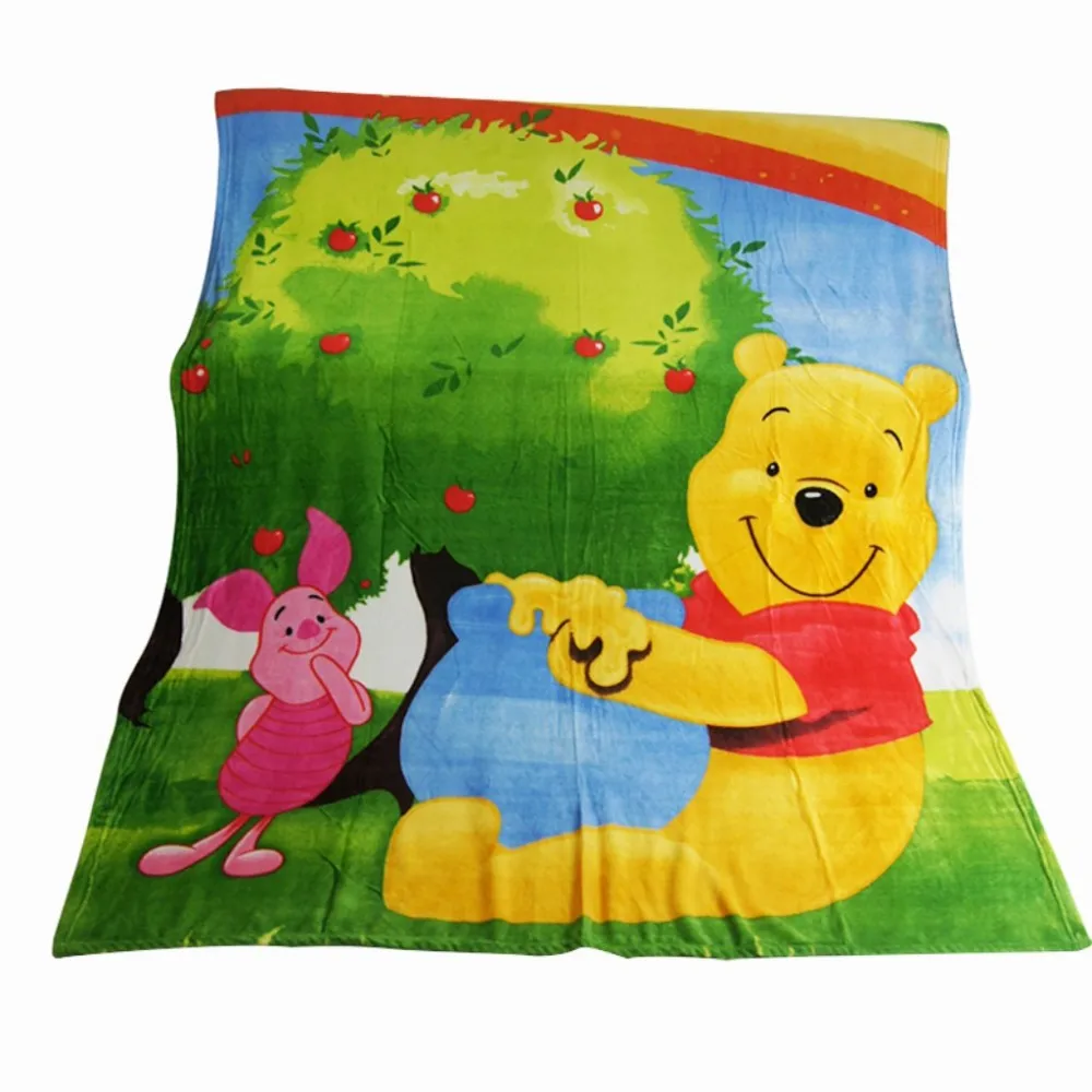 

Мягкое Фланелевое трикотажное одеяло «Винни» из мультфильма Диснея, плед для детей на кровать, диван-кровать, 150x200 см