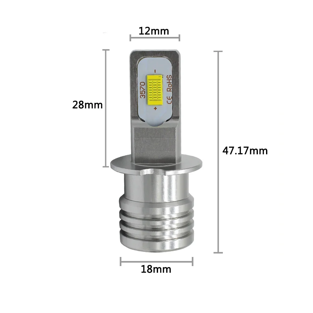 LEDGLE 80 Вт H3 светодиодный туман светильник 12 V 24 CSP3570 яркий Противотуманные фары