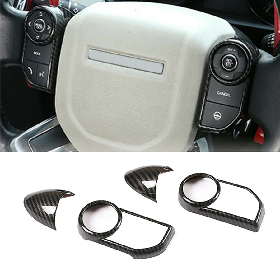 

4 шт./компл. ABS рулевого колеса автомобиля лента для колес рама подходит для Ленд Ровер Range Rover Sport (Land Rover Range Rover Sport 2014 2015 2016 2017 углеродного воло...