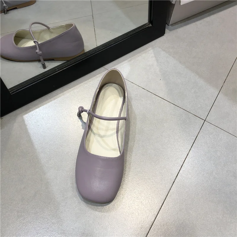 

Shoes Woman 2021 Shallow Mouth Autumn Casual Female Sneakers Flats Modis Square Toe New Fall Dress Cute Leisure Solid PU Lace-Up