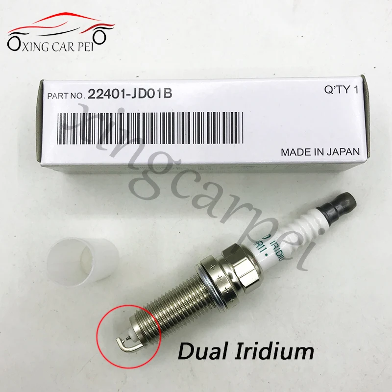 10 шт. двойная иридиевая Свеча зажигания FXE20HR11 22401-JD01BNissan Altima 3.5L куб 1.8L NV200 Sentra 2.0L Versa