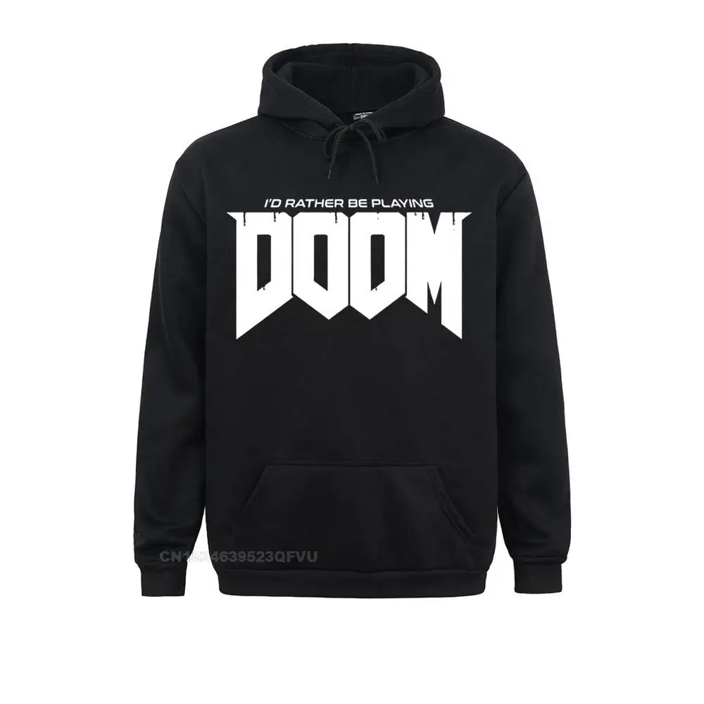 Men I D Rather Be Playing Doom Sweater Game Conan Barbarian Thulsa Snake Cult Percent Cotton Oversized Hoodie