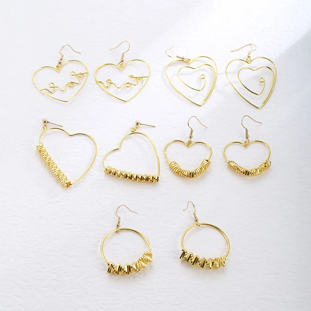 

New Fashion Romantic Gold Silver Peach Heart Love Drop Earrings For Women Birthday Gift Party Jewelry Two Colors Lovely Jewelry