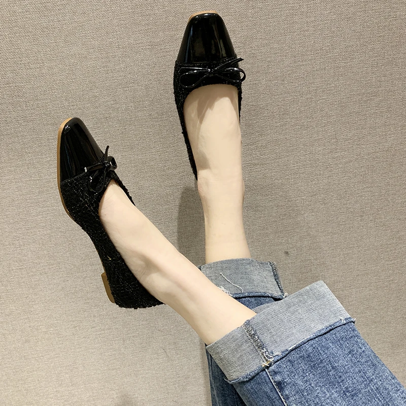 Новые модные женские туфли на плоской подошве высокого качества классические