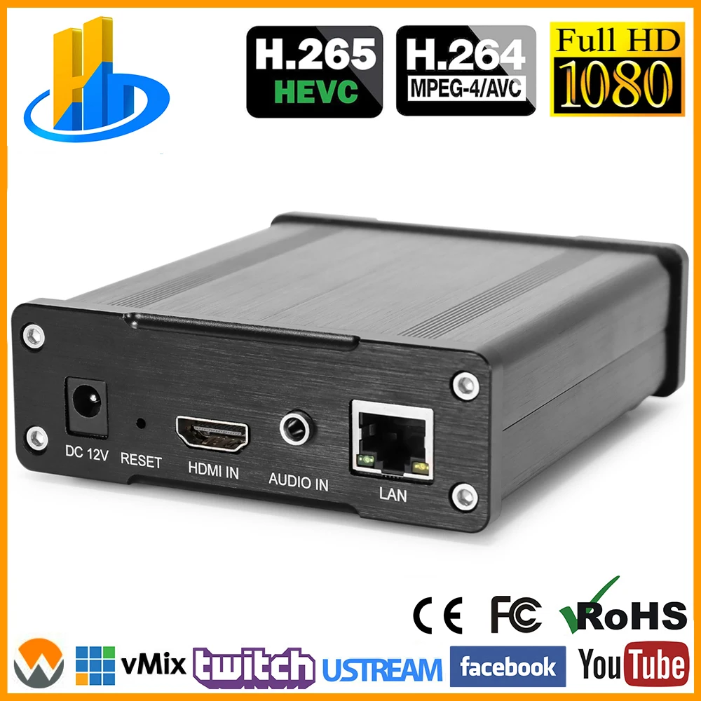 

HEVC H.265 H.264 HDMI to IP Video Encoder Live Streaming Broadcast SRT NDI RTSP RTMP HLS Streamer for IPTV Live etc