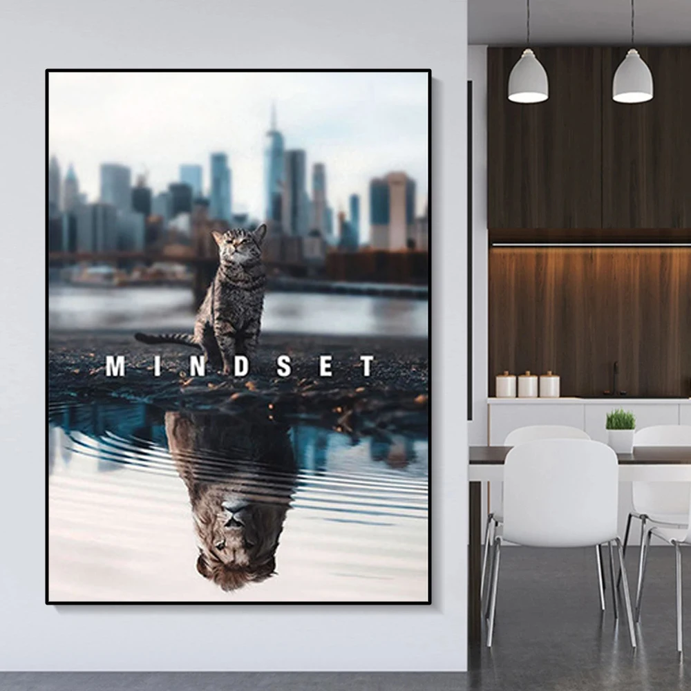 

Successful inspirational quotes canvas paintings and background posters, artistic pictures for office living room decoration