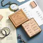 Набор декоративных деревянных штампов с цифрами недели и месяцев, винтажные штампы с цифрами для изготовления открыток, сделай сам, для молочного рукоделия, скрапбукинга