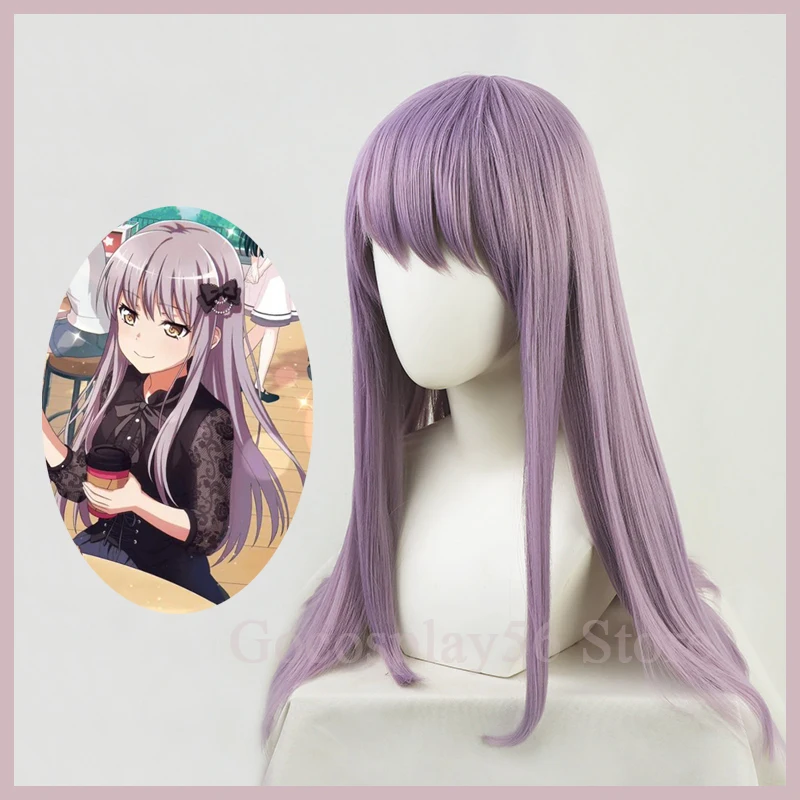 

Yukina Minato Wig BanG Dream! Roselia ykn PICO Cosplay Long Straight Grey Purple Synthetic Hair Heat Resistant Adult Role Play