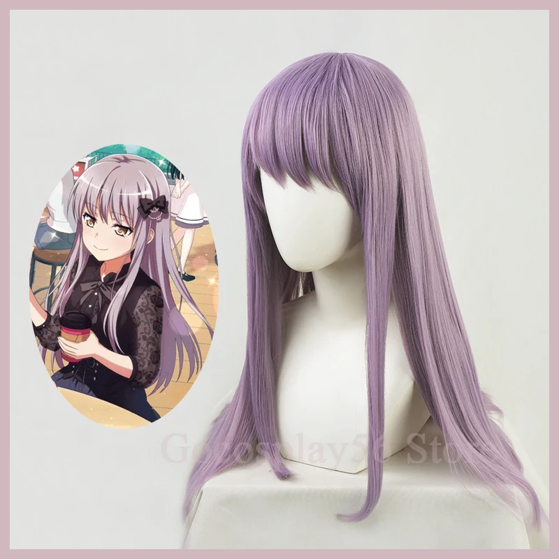 Юкина Минато парик взрыва мечты! Roselia ykn PICO Косплей Длинные прямые серые