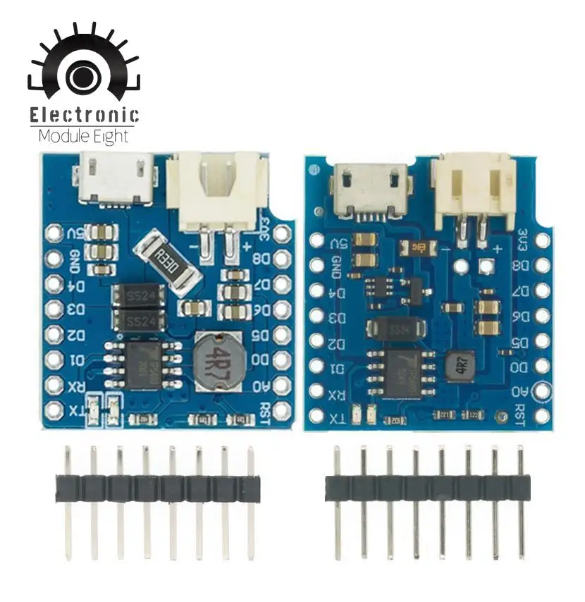 Защита аккумулятора V1.1.0 V1.2.0 Для WEMOS D1 mini зарядка и усиление одной литиевой