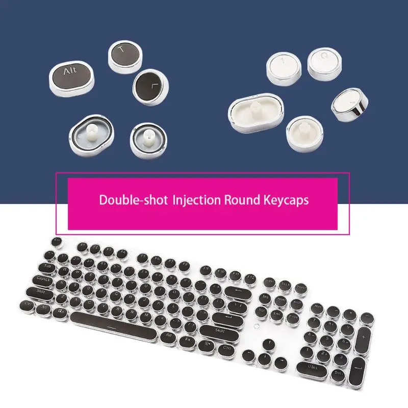 104 клавиш в стиле ретро круглые клавиши двойной выстрел сделай сам стилизованные