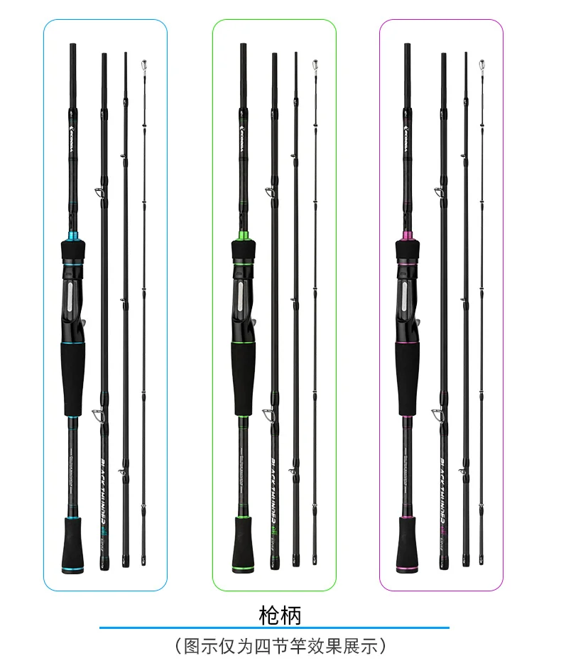 ECOODA многосекционная портативная удочка для рыбы 1.98m-2.1m-2,4 m-2,7 m ML/M/MH дорожная удочка для приманки/спиннинг