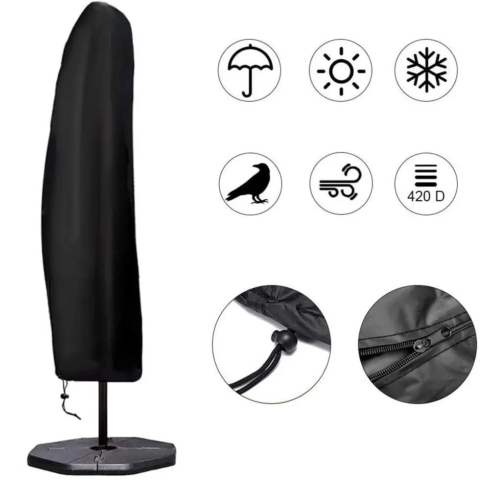 

Уличный брезентовый зонт, банановый зонт, чехол, консоль, защита сада, террасы, водонепроницаемый чехол от дождя, аксессуары