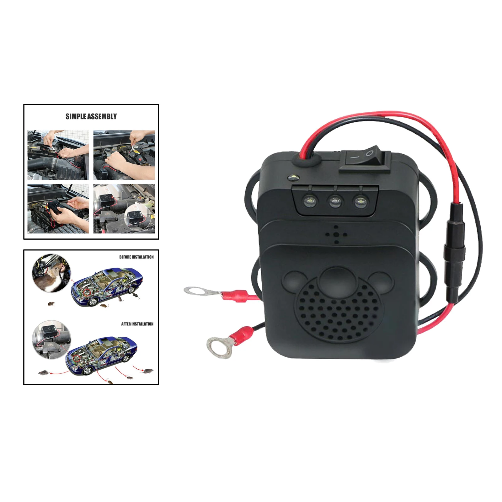 

Multifunction Portable Ultra-sonic Repelling Rat for Car Basement Outdoor