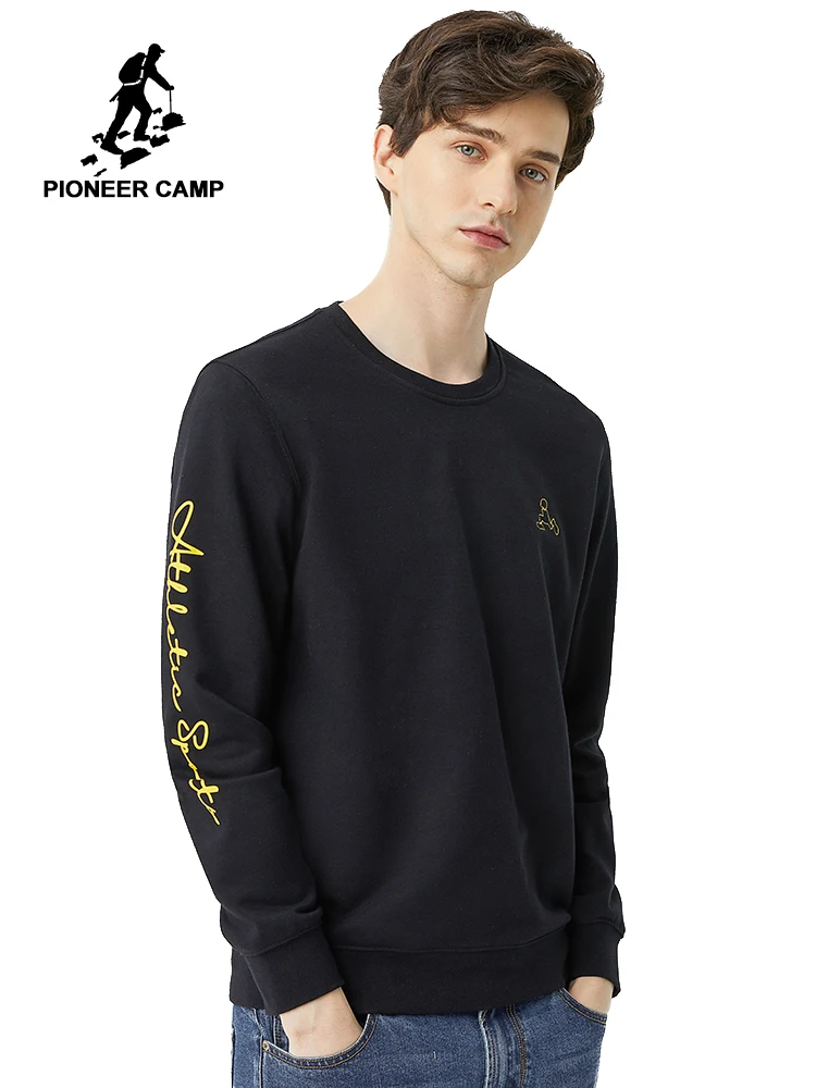 Мужская толстовка Pioneer Camp черная серая летняя повседневная уличная одежда AWY0105037 |