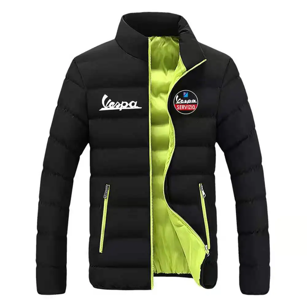 

Куртки мужские с логотипом Vespa, модная трендовая одежда на молнии, 2021 хлопок, зимняя теплая Стильная мужская брендовая Классическая куртка