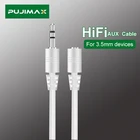 Аудио вспомогательные кабели PUJIMAX, стерео Hi-Fi 3,5 мм разъем штырь-гнездо, высококачественный Удлинительный шнур для телефона, автомобильной гарнитуры, динамика