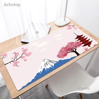 oversized beautiful pattern mouse pad desk pad 80x30 lovely anime fuji mouse pad hd print computer gamer locking edge mouse mat