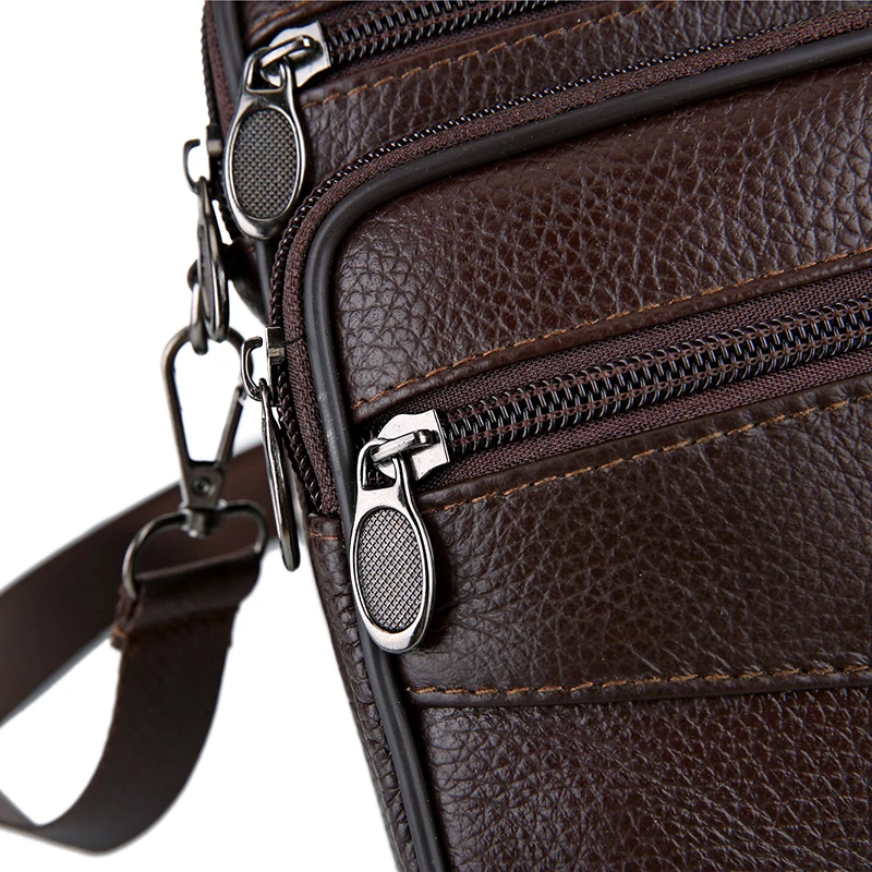 Мужские сумки через плечо HUANILAI многофункциональные на в стиле ретро Сумки из