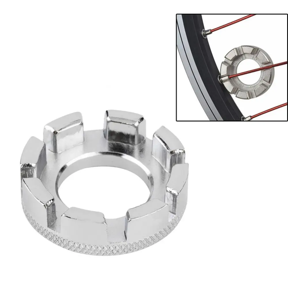

Mini Cycle Spoke Nipple Key Bike Bicycle Wheel Spoke Cap Rim 8 Way Wrench Spanner Bike Repair Tool Durable Portable Hand Tools