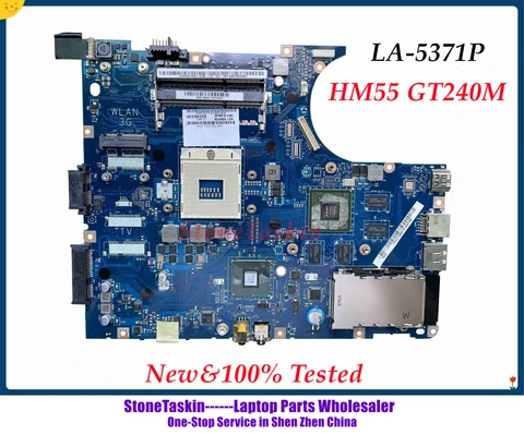 Материнская плата StoneTaskin NIWBA LA-5371P для ноутбука Lenovo IdeaPad Y550P HM55 DDR3 GT240M graphics 100%, полный тест