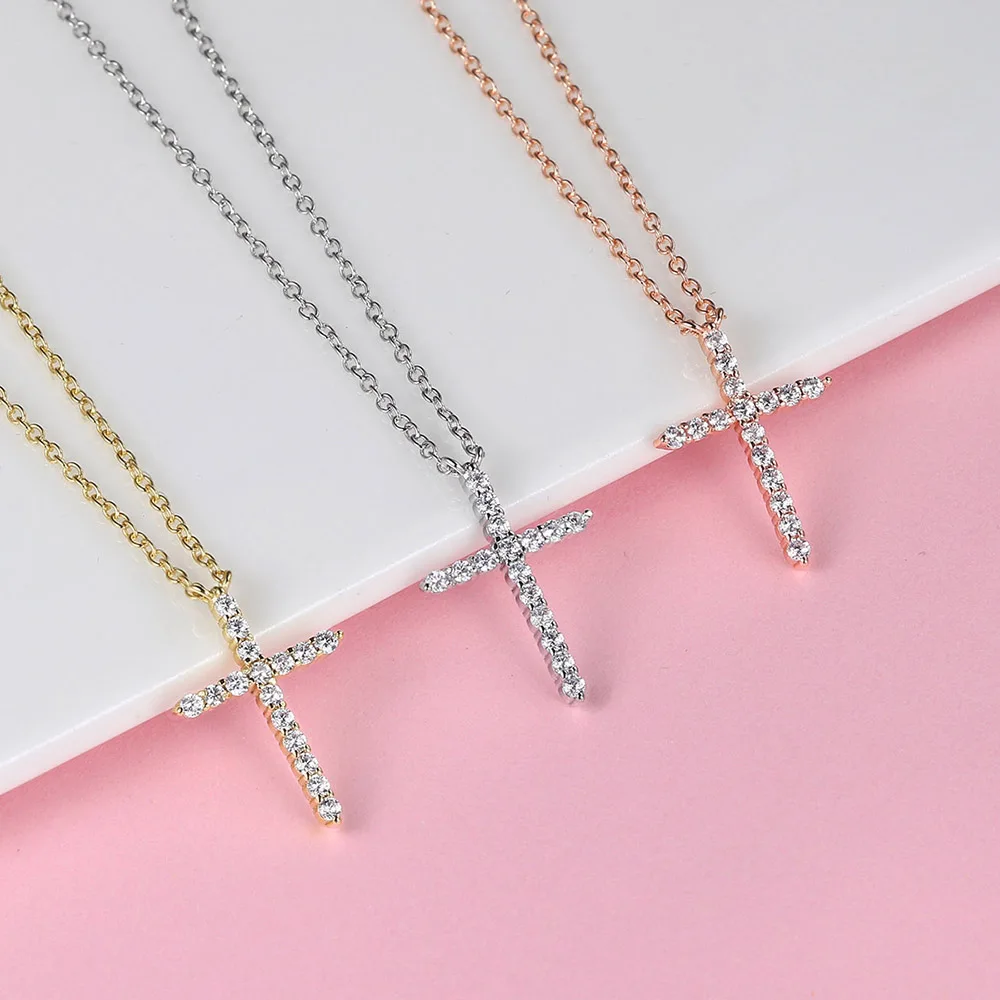 Ожерелья с подвеской-крестом для женщин и мужчин простые ювелирные украшения из