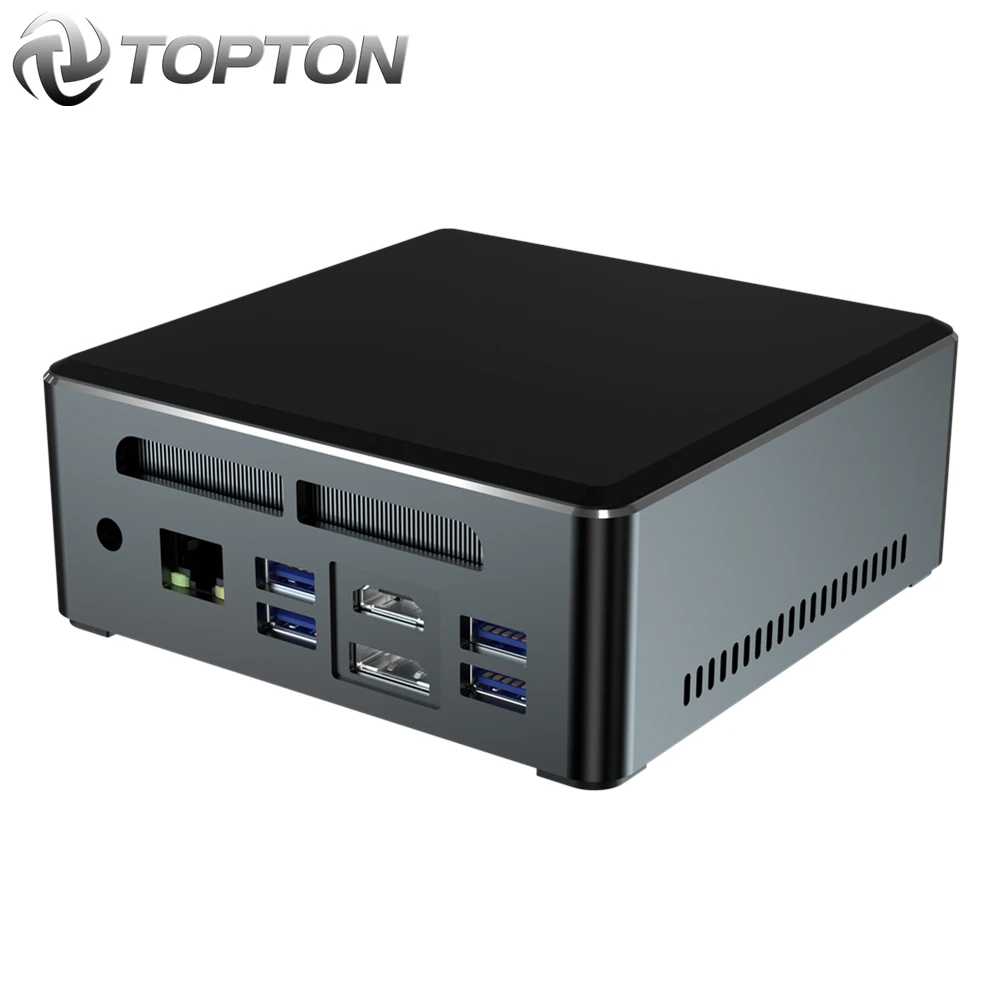 TOPTON Mini PC AMD Ryzen R5 3550H R7 2700U Vega 10 Graphic 2 * DDR4 M.2 NVMe игровой компьютер Windows 4K HTPC HDMI2.0 DP AC