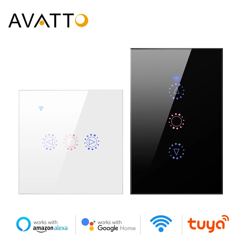Inteligente com Controle Painel de Vidro Funciona com Alexa Avatto-interruptor Remoto Wifi Eua Tuya Smart Life Aplicativo Google Home ue –