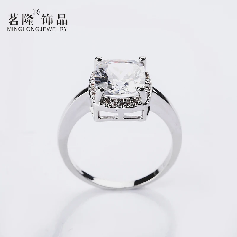 

Rings For Women Females Jewelry Accessory Bridal Wedding Engagement Promise Gift Brand Designer Big Crystal 2020 New Top Quality