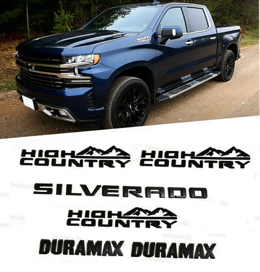 

6 шт., матовая черная эмблема duramax Silverado 2019-2020