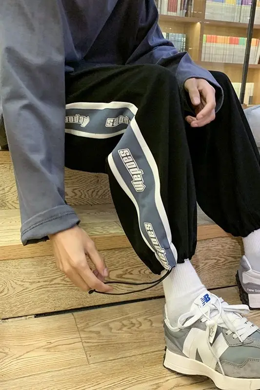 

2020 En Nieuwe Jeugd Populaire Losse Effen Kleur Slanke Rechte Pijpen Broek Fashion Casual Alle-Match Sport