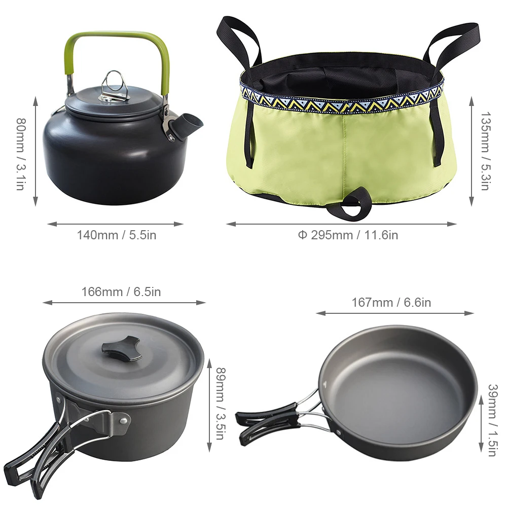 Набор посуды для кемпинга на открытом воздухе портативная посуда кухонные