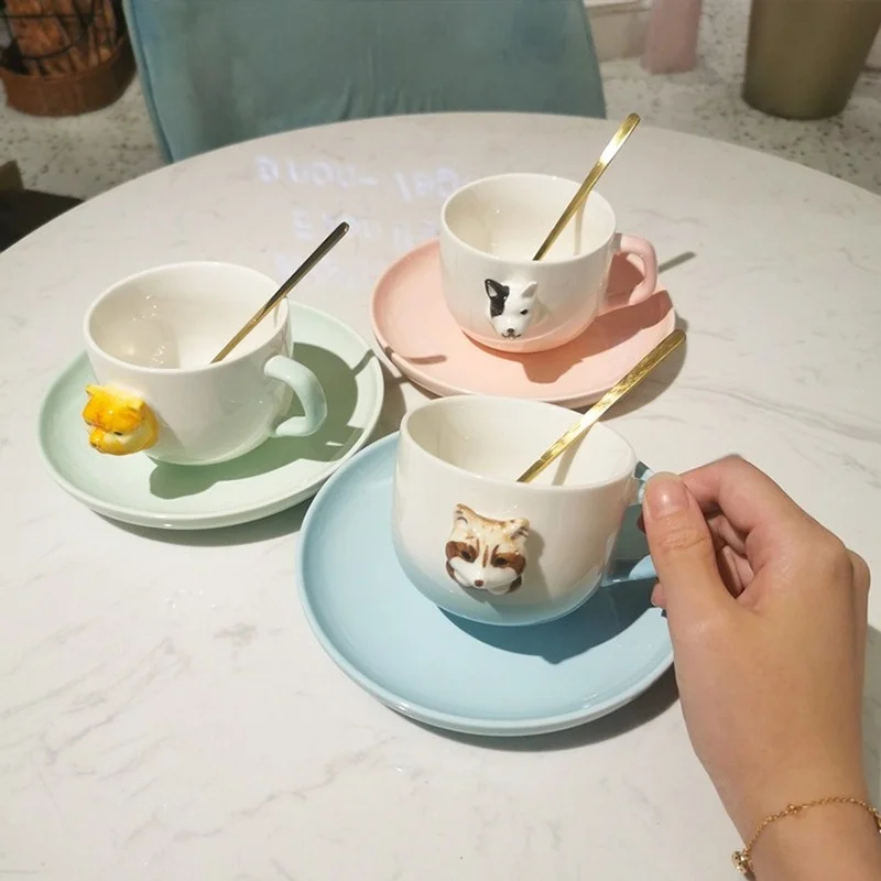 

200ml Ceramic Cups Creative Funny Mug Japonais Mugs shiba inu Coffe Cup Cadeau De Noel Cafe Coffeeware Set Accessories