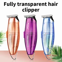 kemei 703l clipper professional hair cutting machine hair clippers rechargeable trimmer cover transparent waterproof razor