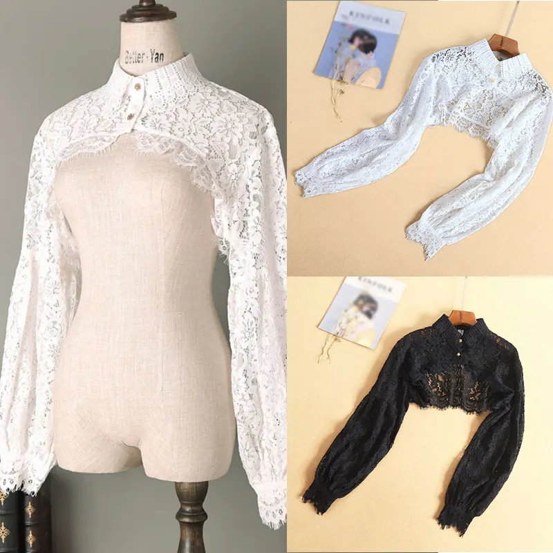 

Fake Collar Ruffles Classic Women Cotton Lace Women Diamond Europe And The United States Retro Flower Diamond Collar Artificial