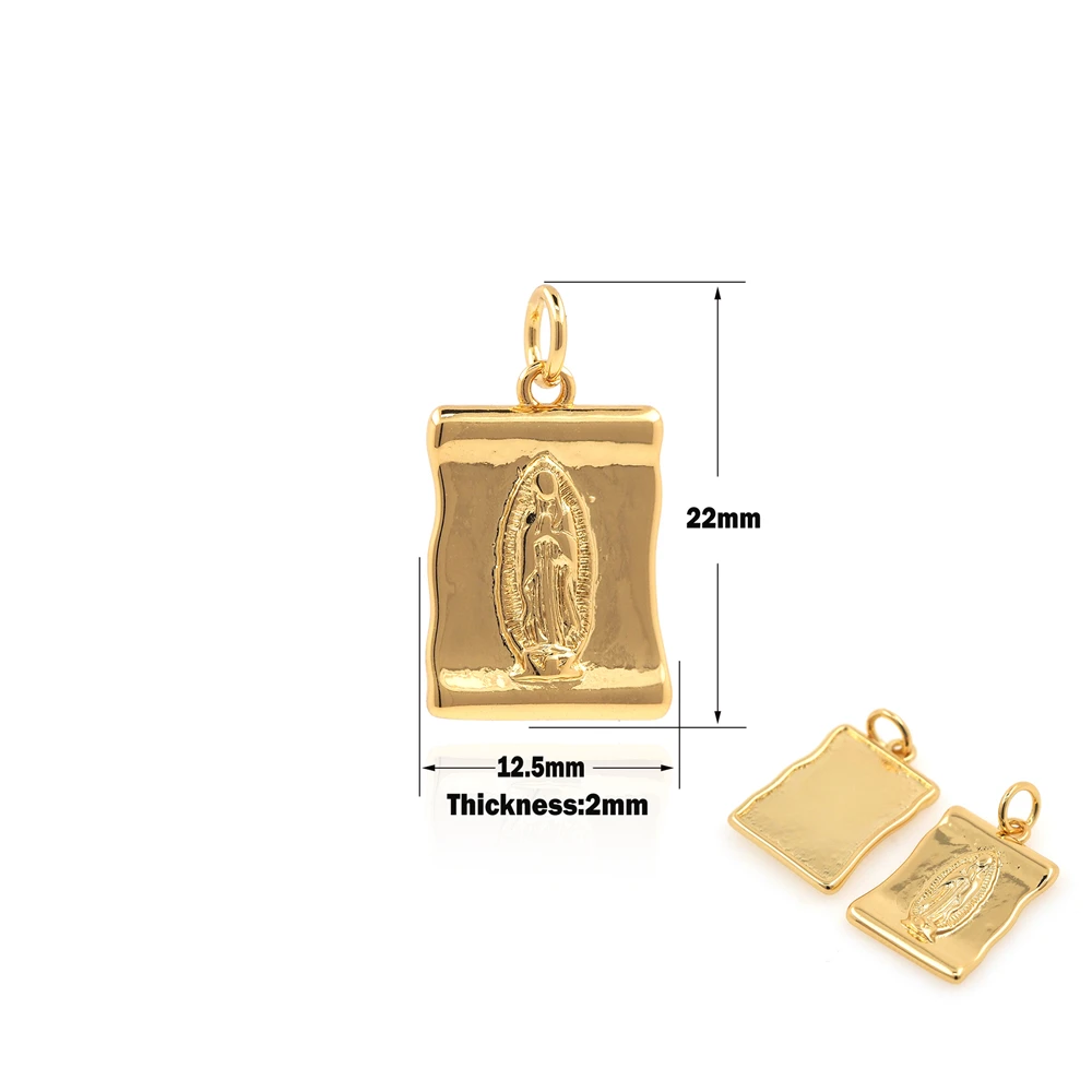

Fashion classic high quality metal prayer pendant men and women gold-plated Catholic Virgin Mary medal jewelry gift