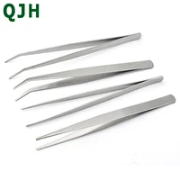 1pcs stainless steel tweezers maintenance tools industrial precision curved straight tweezers repair tools
