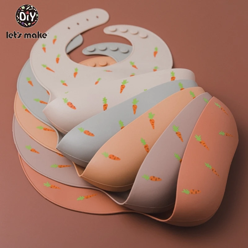 Давайте сделаем Детские Силиконовые Водонепроницаемый нагрудник регулируемый