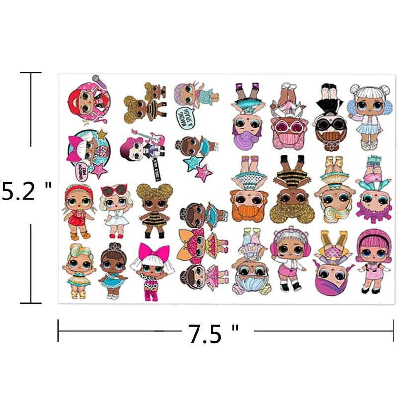 

1pcs LOL Surprise Tattoo Sticker Random Action Figure lol Dolls Cartoon Kids Girls Birthday Funny Gifts