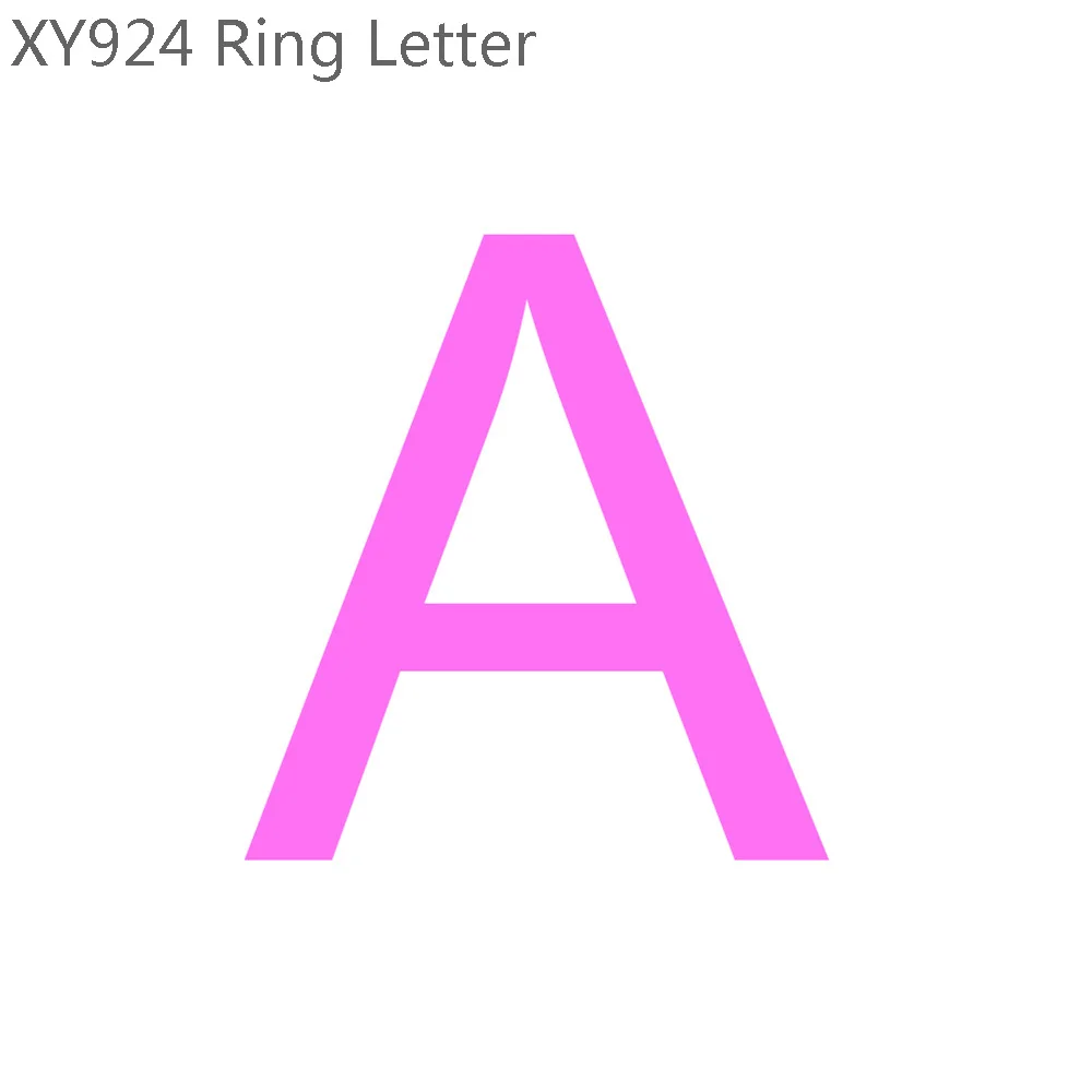 Letter A Trusta 925 Твердые ювелирные изделия из настоящего стерлингового серебра 26 букв A-Z коктейльное кольцо Размер 5 6 7 девочек Дети Рождественский подарок XY924 - Цвет основного камня: Letter A