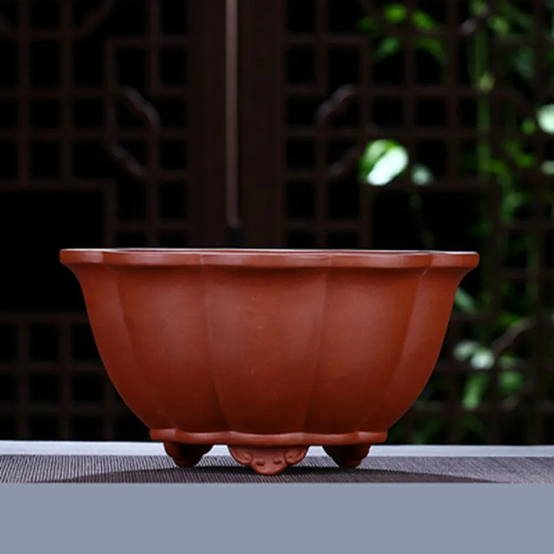 Керамический горшок бонсай из фиолетового песка мясистый ретро цветочный для