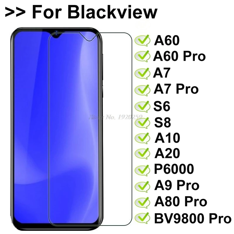 Закаленное стекло для Blackview A60 A70 A80s BV4900 BV5100 BV5500 BV6300 BV6900 BV9600 BV9800 BV9900 Pro защита